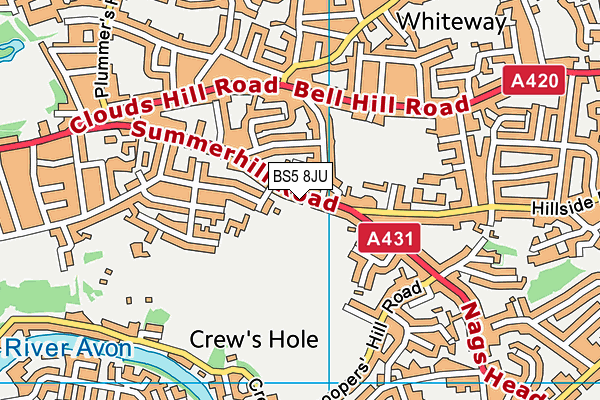 BS5 8JU map - OS VectorMap District (Ordnance Survey)