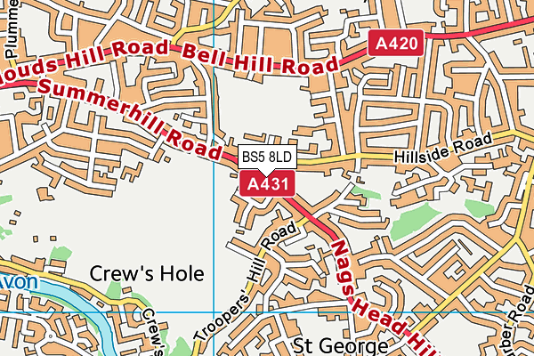 BS5 8LD map - OS VectorMap District (Ordnance Survey)