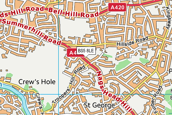 BS5 8LE map - OS VectorMap District (Ordnance Survey)