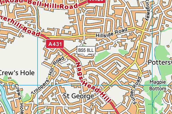 BS5 8LL map - OS VectorMap District (Ordnance Survey)