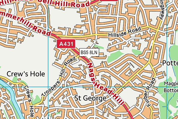 BS5 8LN map - OS VectorMap District (Ordnance Survey)