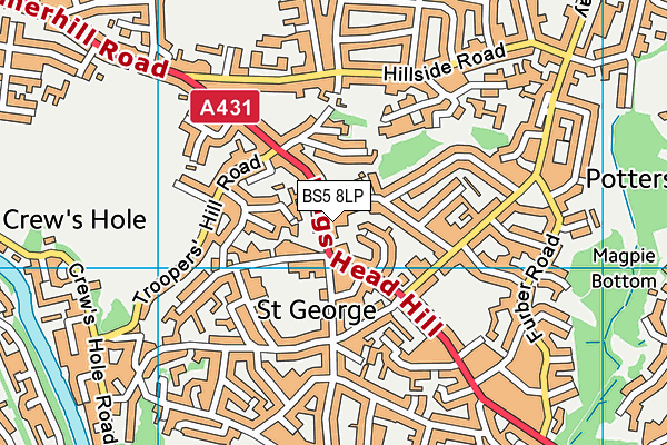 BS5 8LP map - OS VectorMap District (Ordnance Survey)