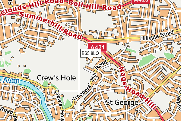 BS5 8LQ map - OS VectorMap District (Ordnance Survey)