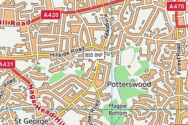 BS5 8NF map - OS VectorMap District (Ordnance Survey)