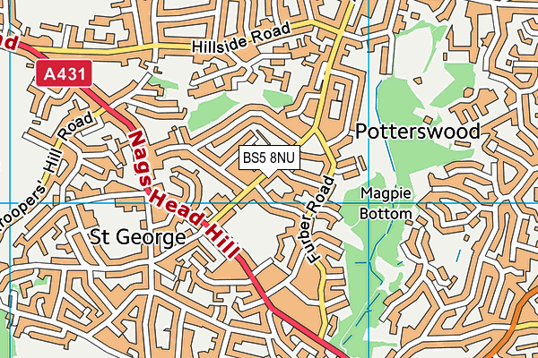 BS5 8NU map - OS VectorMap District (Ordnance Survey)