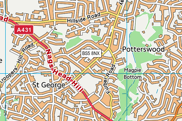 BS5 8NX map - OS VectorMap District (Ordnance Survey)