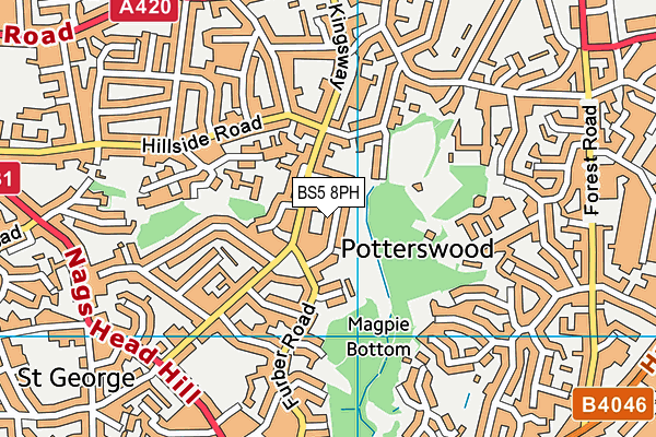 BS5 8PH map - OS VectorMap District (Ordnance Survey)