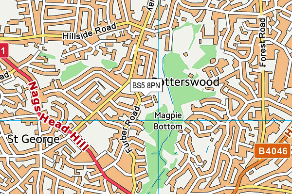 BS5 8PN map - OS VectorMap District (Ordnance Survey)