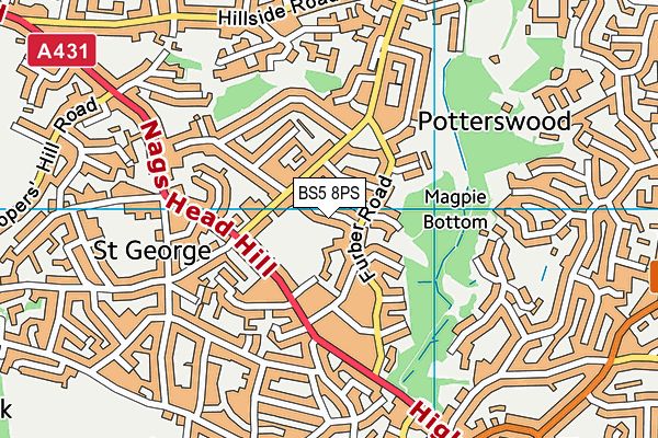 BS5 8PS map - OS VectorMap District (Ordnance Survey)