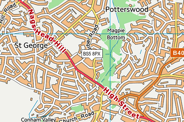 BS5 8PX map - OS VectorMap District (Ordnance Survey)