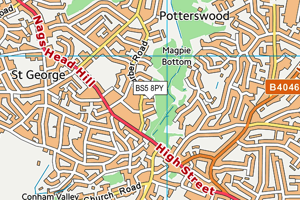 BS5 8PY map - OS VectorMap District (Ordnance Survey)