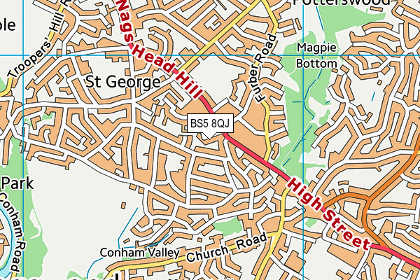 BS5 8QJ map - OS VectorMap District (Ordnance Survey)