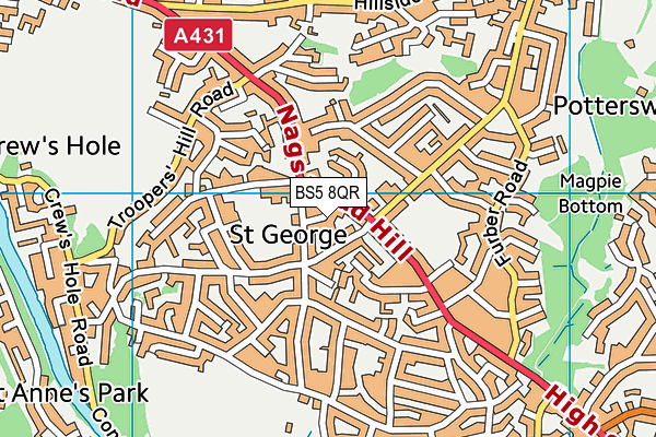 BS5 8QR map - OS VectorMap District (Ordnance Survey)