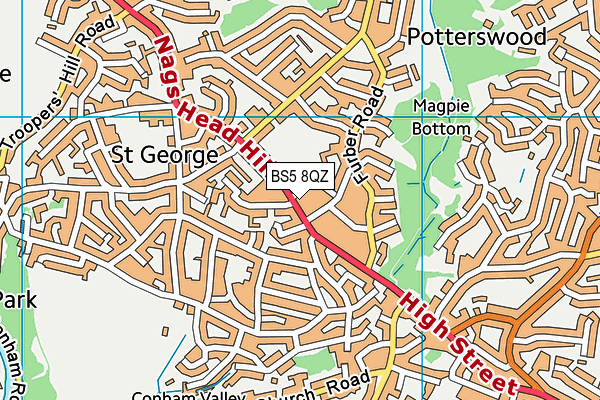 BS5 8QZ map - OS VectorMap District (Ordnance Survey)