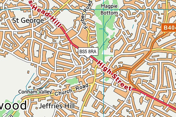 BS5 8RA map - OS VectorMap District (Ordnance Survey)