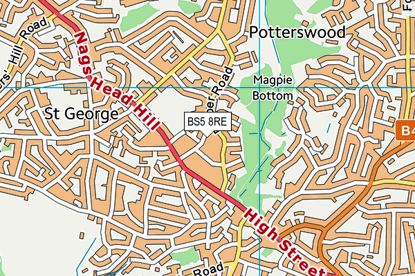 BS5 8RE map - OS VectorMap District (Ordnance Survey)