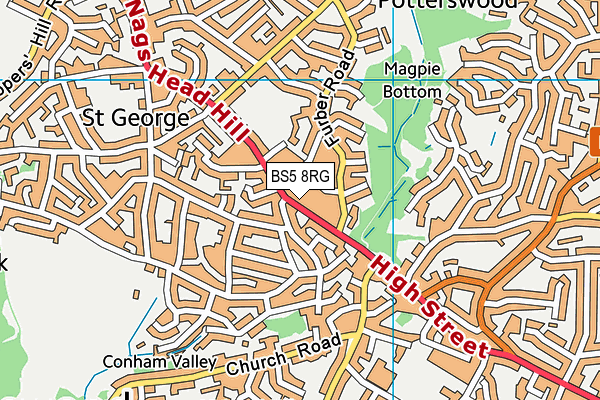 BS5 8RG map - OS VectorMap District (Ordnance Survey)