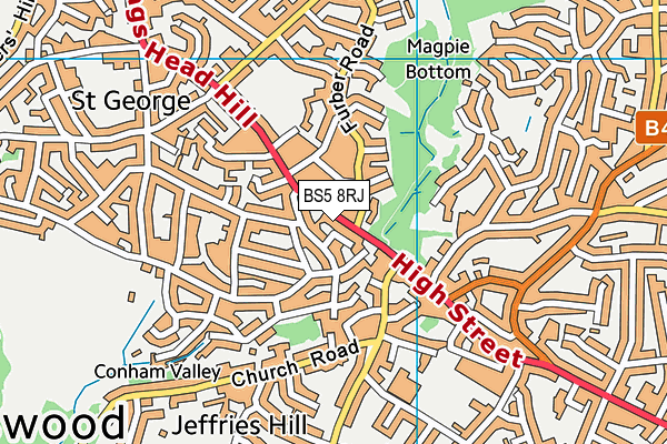 BS5 8RJ map - OS VectorMap District (Ordnance Survey)