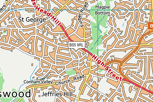 BS5 8RL map - OS VectorMap District (Ordnance Survey)