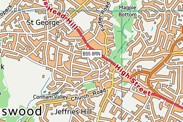 BS5 8RN map - OS VectorMap District (Ordnance Survey)