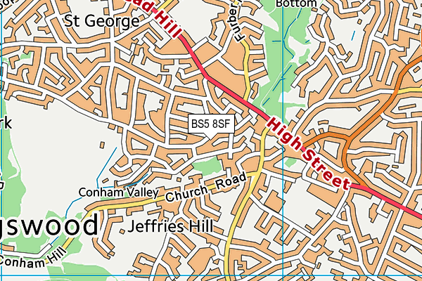 BS5 8SF map - OS VectorMap District (Ordnance Survey)