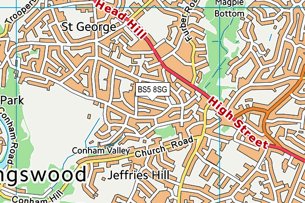 BS5 8SG map - OS VectorMap District (Ordnance Survey)