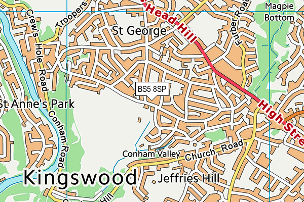 BS5 8SP map - OS VectorMap District (Ordnance Survey)