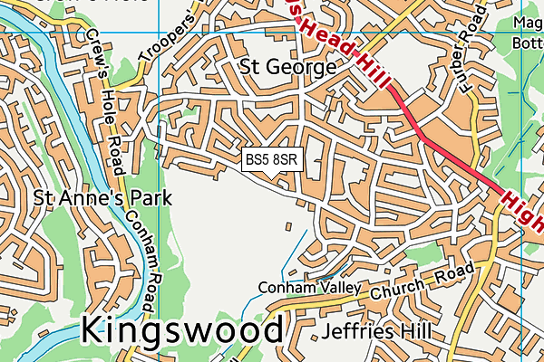 BS5 8SR map - OS VectorMap District (Ordnance Survey)