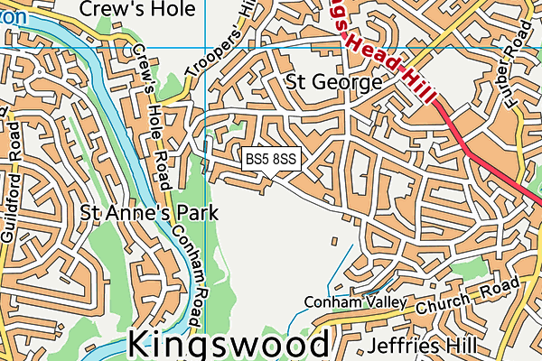 BS5 8SS map - OS VectorMap District (Ordnance Survey)