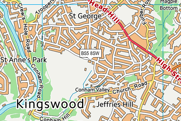Dundridge Recreation Ground map (BS5 8SW) - OS VectorMap District (Ordnance Survey)