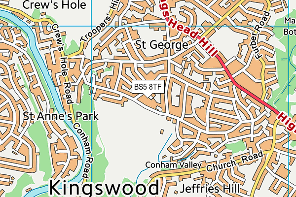 BS5 8TF map - OS VectorMap District (Ordnance Survey)