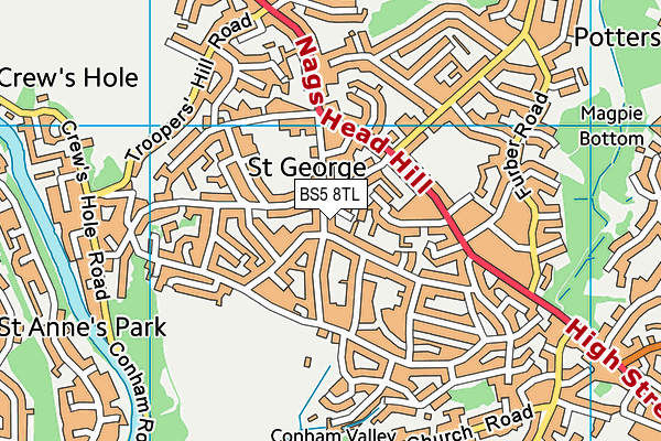 BS5 8TL map - OS VectorMap District (Ordnance Survey)