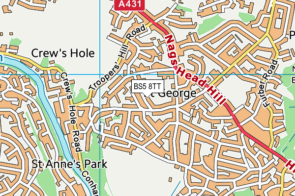 BS5 8TT map - OS VectorMap District (Ordnance Survey)