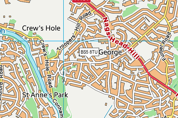 BS5 8TU map - OS VectorMap District (Ordnance Survey)