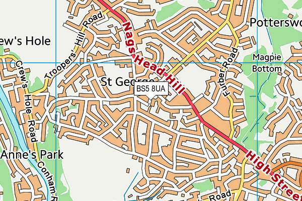 BS5 8UA map - OS VectorMap District (Ordnance Survey)