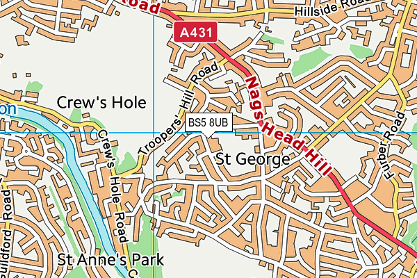 BS5 8UB map - OS VectorMap District (Ordnance Survey)