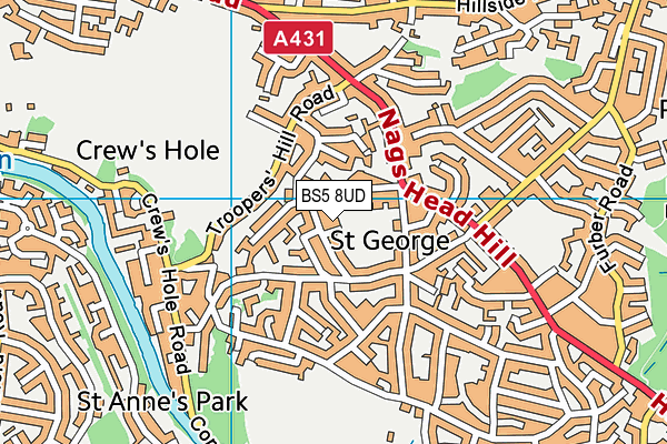 BS5 8UD map - OS VectorMap District (Ordnance Survey)