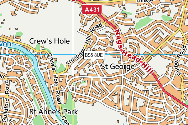 BS5 8UE map - OS VectorMap District (Ordnance Survey)