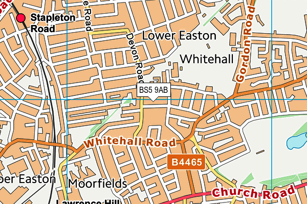 BS5 9AB map - OS VectorMap District (Ordnance Survey)