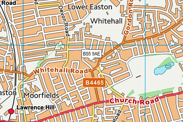 BS5 9AE map - OS VectorMap District (Ordnance Survey)