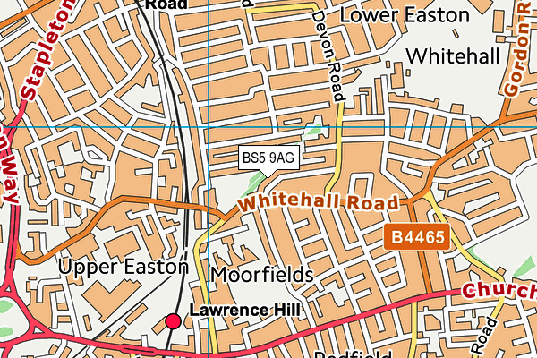 BS5 9AG map - OS VectorMap District (Ordnance Survey)