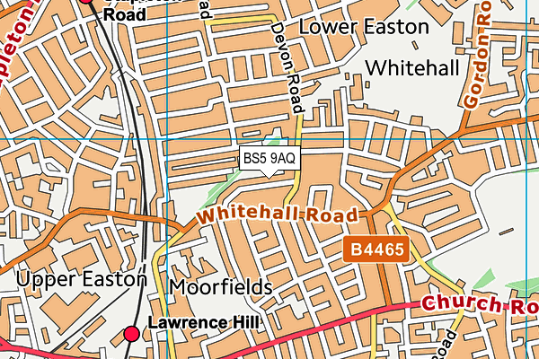 BS5 9AQ map - OS VectorMap District (Ordnance Survey)