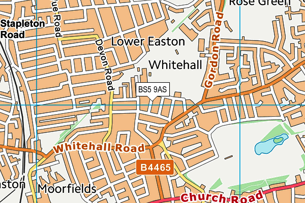 BS5 9AS map - OS VectorMap District (Ordnance Survey)