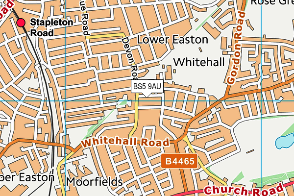 BS5 9AU map - OS VectorMap District (Ordnance Survey)