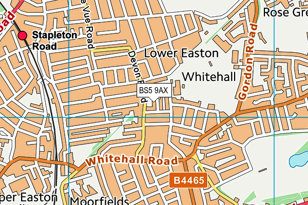 BS5 9AX map - OS VectorMap District (Ordnance Survey)