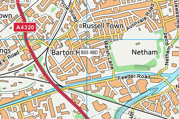 BS5 9BD map - OS VectorMap District (Ordnance Survey)