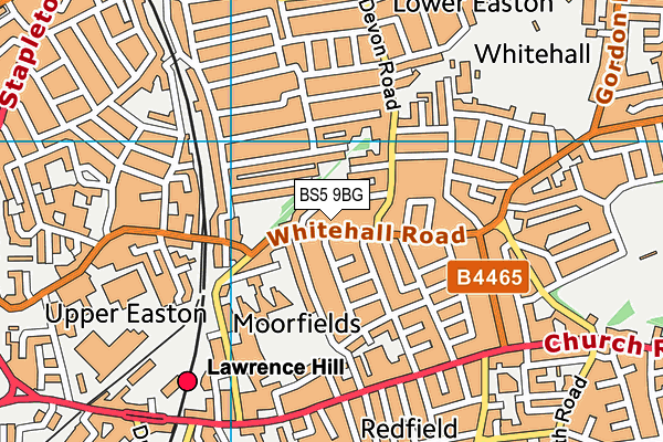 BS5 9BG map - OS VectorMap District (Ordnance Survey)