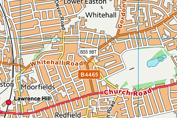 BS5 9BT map - OS VectorMap District (Ordnance Survey)