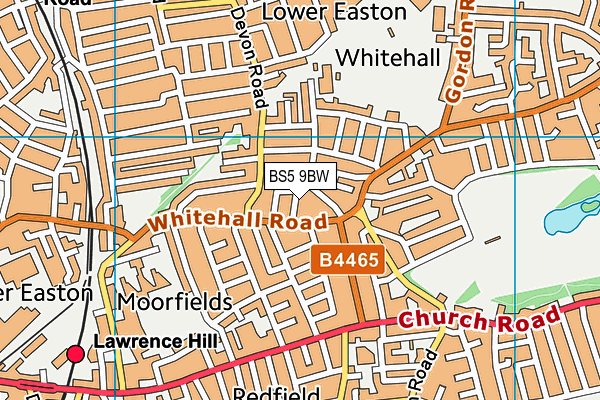 BS5 9BW map - OS VectorMap District (Ordnance Survey)