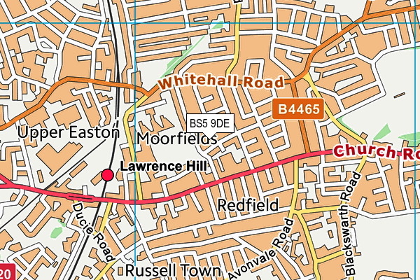 BS5 9DE map - OS VectorMap District (Ordnance Survey)